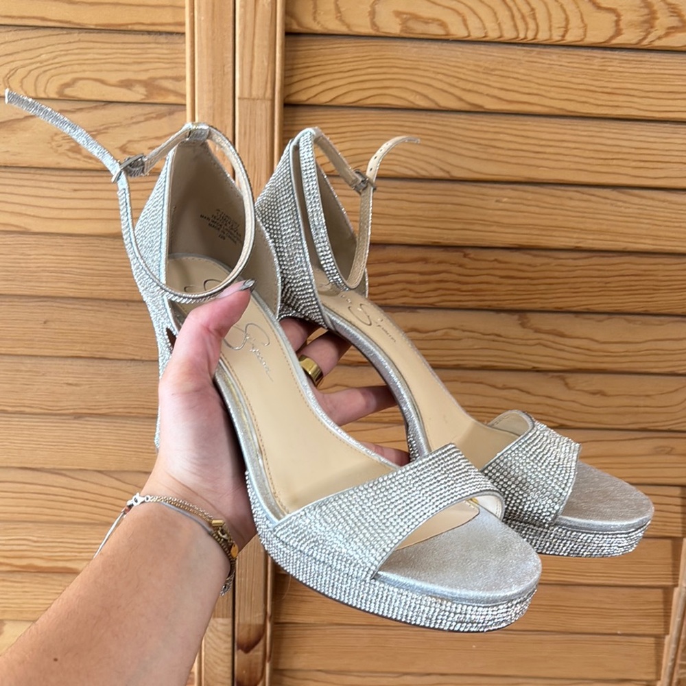 Jessica Simpson Silver Heels